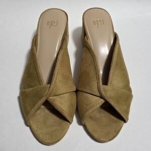 Cabi Marigold Mules Open Toe Heels Sz 7